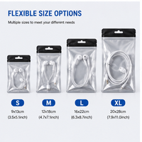 Wireless Earphone Packaging Pouch Matte Zipper Bag Audio Accessories Storage Packaging for Electronics Brand Retail Display