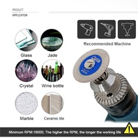 Lame de scie diamantée mini 30/40/50 mm pour gravure, disque de découpe pour marbre, outils de coupe pour carrelage avec tige de 6 mm pour verre et jade