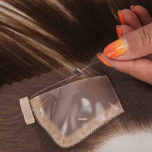 TOPUNIQUE Swiss HD Lace avec cuticules alignées, cheveux chinois vierges Remy, frontale pour femmes, pour combler la calotte reculée, avec cordon - Product Image 5