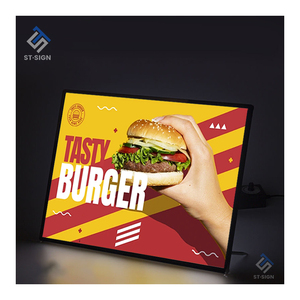 Ultra Slim A1/A2/A3/A4 LED Bảng menu khung nhôm quảng cáo hộp Đèn Tempered Glass sử dụng trong nhà nhà hàng Made Acrylic - Product Image 3