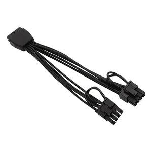 Câble d'alimentation GPU PCIE5.0 <span class=keywords><strong>12VHPWR</strong></span> Femelle Double <span class=keywords><strong>Adaptateur</strong></span> 8 Broches 6+2P 12PIN 2x8PIN Câble de Conversion Carte Vidéo 16AWG Câble Informatique - Product Image 1