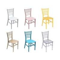 Chaise Chiavari en plastique blanc empilable pour enfants, idéale pour la location et les événements - Vente en gros