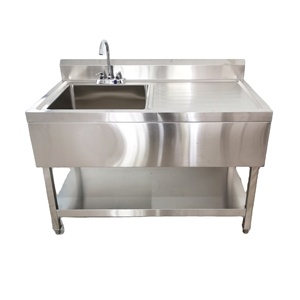 Évier de cuisine en acier inoxydable commercial OEM adapté aux équipements de cuisine de restaurant et aux éviers à <span class=keywords><strong>vaisselle</strong></span> autonomes - Product Image 3