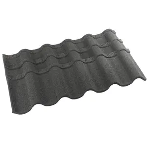 新西兰韩国22规格50年保修非洲石材涂层金属屋面瓦石材涂层屋面