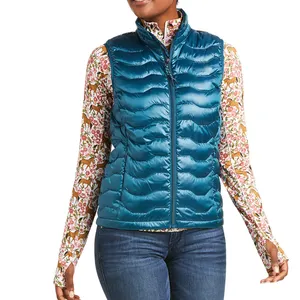 Factory Custom High Quality Outdoor Cotton Filled Lightweight Women's Down Jacket Vest
