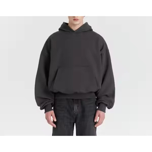 Bán Buôn 2024 New Hoody Thiết Kế 800 GSM 50/50 Polyester Bông Đồng Bằng Màu Đen Trống Áo Cho Nam Giới - Product Image 3