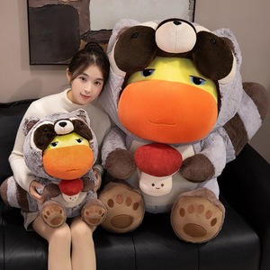 Peluche Creativo a Forma di <span class=keywords><strong>Cuore</strong></span> <span class=keywords><strong>con</strong></span> Raccoon, Adorabile Mascotte Panda che Abbraccia un <span class=keywords><strong>Cuore</strong></span>, Giocattolo Rotondo in Poliestere, 31cm-50cm - Product Image 2
