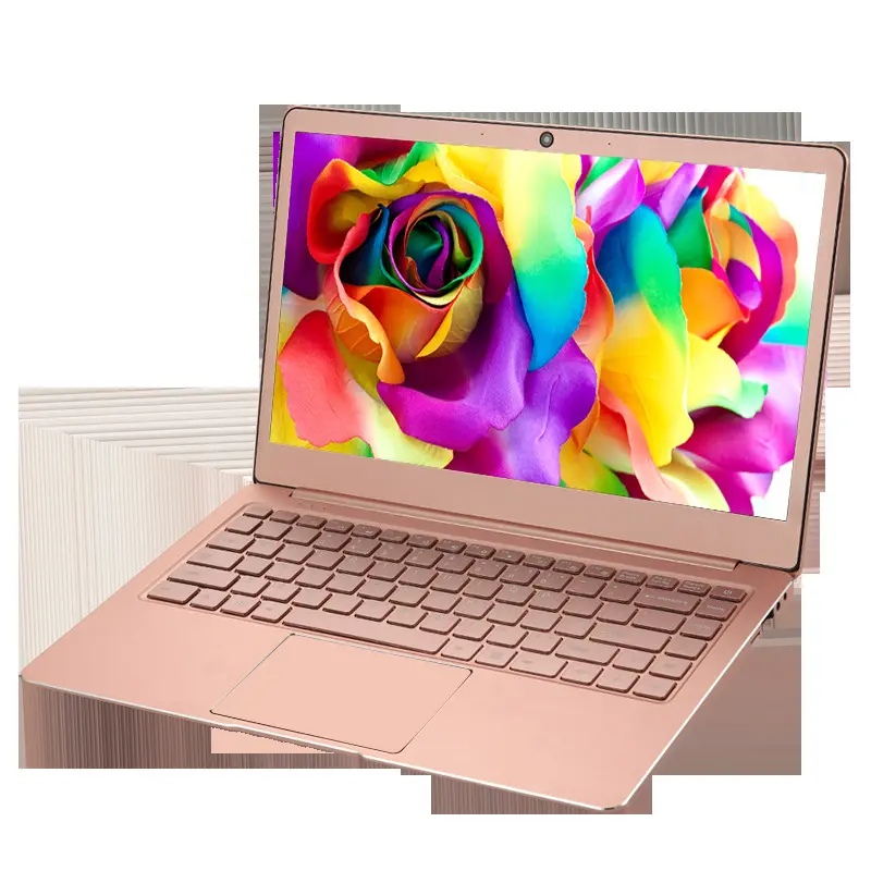 Ярко-розовый портативный мини-ноутбук 14,1 дюймов 8 + 256 ГБ 1920*1080 Intel камера Wifi Тонкий ноутбук