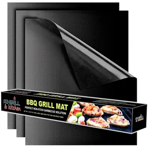 2021 Bộ Chống Dính Có Thể Tái Sử Dụng Bộ 3 Thảm Nướng BBQ 15.75X13 Inch