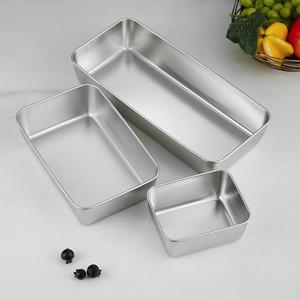 SUS304 Stainless Steel Baking Pan With Lid Rectangular Hotel Grade Dishwasher Safe - Product Image 2