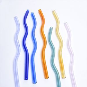 Colorato alto borosilicato paglia di vetro creativo ispirato alle onde di lusso accessori per il commercio all'ingrosso caldo tubo di vetro - Product Image 3
