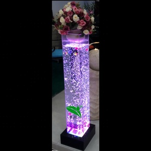 RVB led bulle d'eau aquarium acrylique <span class=keywords><strong>fleur</strong></span> pilier hôtel restaurant meubles - Product Image 6