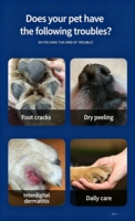 Baume pour pattes d'animaux – Soin des griffes à la glycérine pour chats et chiens – Crème hydratante facile à utiliser, nourrissante et protectrice pour pattes sèches et gercées – Longue durée