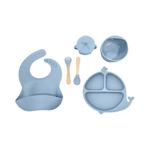 ชุดเครื่องใช้บนโต๊ะอาหารสำหรับเด็กซิลิโคน BPA ฟรีชาม<span class=keywords><strong>จาน</strong></span>ดูดและช้อนสำหรับป้อนอาหารและหย่านมทารกสินค้าใหม่โรงงาน OEM - Product Image 5