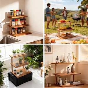 Estante <span class=keywords><strong>de</strong></span> <span class=keywords><strong>Madera</strong></span> <span class=keywords><strong>de</strong></span> 3 Niveles <span class=keywords><strong>para</strong></span> Almacenamiento <span class=keywords><strong>de</strong></span> <span class=keywords><strong>Condimentos</strong></span>, Estante <span class=keywords><strong>de</strong></span> Cocina <span class=keywords><strong>de</strong></span> <span class=keywords><strong>Madera</strong></span> <span class=keywords><strong>para</strong></span> Tazas <span class=keywords><strong>de</strong></span> Té y Cupcakes - Product Image 6