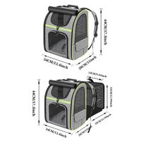 Sac à dos de transport pour animaux Oxford avec fenêtre transparente, respirant, carré, souple, pour chats et chiens, approuvé par les compagnies aériennes