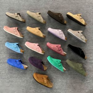 Scarpe da Giardino Unisex di Lusso Personalizzate in Camoscio con Punta Chiusa, Sandali Casual da Uomo con Suola in <span class=keywords><strong>Sughero</strong></span>, <span class=keywords><strong>Ciabatte</strong></span> Mule alla Moda da <span class=keywords><strong>Donna</strong></span> - Product Image 4