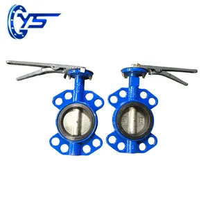 Standard Water Valve Rubber Seat Pneumatic Wafer Butterfly Valve