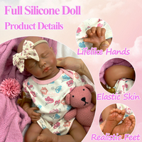 Poupées Bébés LouLou en Silicone Corps Entier Peau Foncée 20 Pouces, Lavables et Fabriquées à la Main, Vente Directe Usine, Idéales pour la Thérapie et les Compagnons d'Aînés