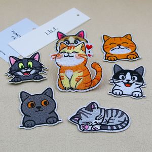 Custom Wholesale Cartoon Cute <b>Cat</b> Embroidery Cloth Sticker Patches Diy Iron on Logo Heat Embroidery Patches <b>for</b> <b>Clothes</b> - Product Image 2