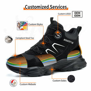 <span class=keywords><strong>Scarpe</strong></span> antinfortunistiche con punta in acciaio da uomo, stivali da lavoro anti-schiacciamento, resistenti alle perforazioni, in microfibra, calzature protettive - Product Image 3