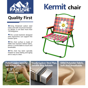 Chaise Kermit en fer avec tissu Oxford - Chaise de jardin de luxe, finition supérieure antirouille pour la <span class=keywords><strong>plage</strong></span> et les pique-niques - Product Image 2