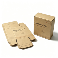 Boîtes d'emballage de savon en papier couché écologiques haut de gamme avec logo personnalisé en feuille d'or pour savon en barre