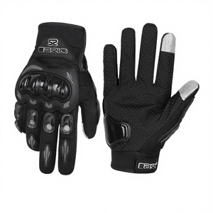 Summer Touchscreen Compatible Polyester Unisex Full <b>Finger</b> Motorcycle Dirt <b>Bike</b> Riding Gloves Pull-On Closure Tiyon AX03 - Product Image 4
