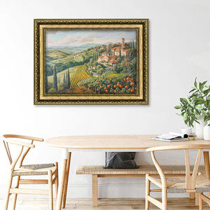 Art Mural Antique-<span class=keywords><strong>Fleurs</strong></span> Sauvages Vintage Peinture à l'Huile Téléchargement Numérique Imprimable Pays Champ Prairie Paysage Rivière Peint À La Main - Product Image 3