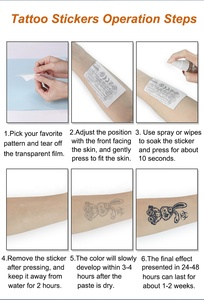 Fournitures de tatouage populaires nouveau Design <span class=keywords><strong>petit</strong></span> Art autocollants de tatouage temporaire à imperméable noir autocollants de tatouage pour filles hommes femmes - Product Image 3