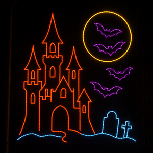 ไฟ LED ตกแต่งวันฮาโลวีนบ้านผีสิงสุสานประตูนรกสถานที่จัดงานเลี้ยงในสวน - Product Image 1