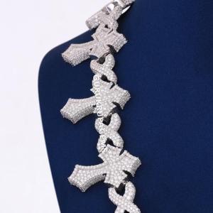 Collier de luxe en argent sterling 925 avec diamant de culture, bijou en diamant créé en laboratoire pour mariage, usage quotidien et cadeaux de mode - Product Image 2