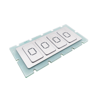 Teclado de metal numérico de acero inoxidable para quiosco a prueba de vandalismo iluminado de matriz 1x4 de 4 teclas personalizado