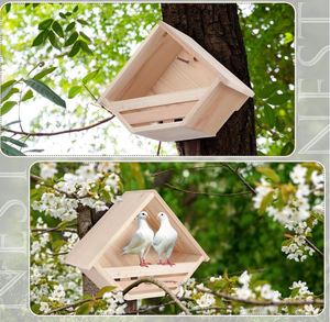 ไม้ซีดาร์กล่องทำรังนกพิราบบ้านนกพิราบสำหรับนกพิราบนอกสถานที่ทำรัง - Product Image 5