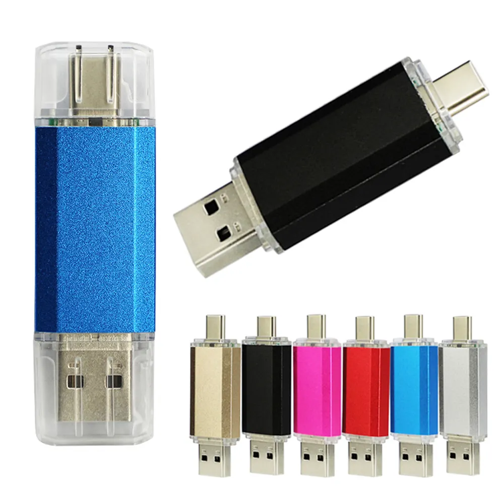 Digibloom fabbrica all'ingrosso OTG USB C 3.0 Lightn ing ad alta velocità con Logo personalizzato da 8GB 16GB 32GB 64GB 128G