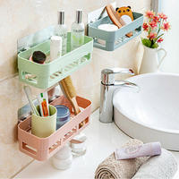 Étagères d'angle pour salle de bain, sans perçage, support mural de rangement pour douche, cuisine, salle de bain, accessoires de maison, organisateur