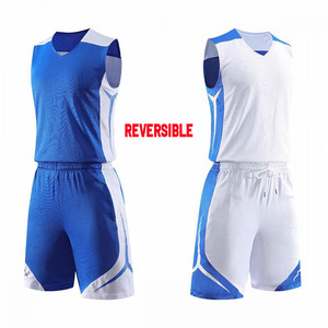 Ensemble de maillots de basket-ball d'été personnalisés pour enfants, grande taille, réversibles, respirants, à séchage rapide, pour l'entraînement et la compétition, 100% coton - Product Image 2