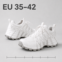 Baskets mode à lacets pour femmes, à semelle épaisse, avec design à panneaux superposés, chaussures de marche quotidiennes, logo personnalisé, fabricant de marque privée, tout inclus