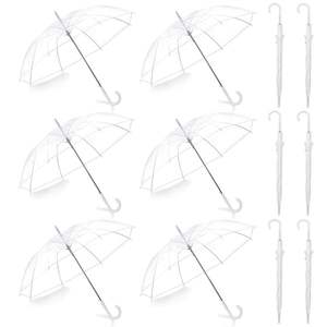 Cadeau de pluie promotionnel de luxe en PVC POE coupe-vent automatique personnalisé droit Promotion <span class=keywords><strong>Parapluie</strong></span> transparent parasol avec logo - Product Image 6