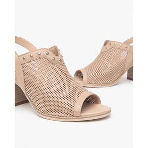 Sandalias de Tacón Nero Giardini para Mujer E513380D Negras con Punta Abierta y Tira Trasera Perforada - Product Image 3