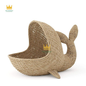 Panier de rangement en rotin en forme de baleine du Vietnam, tissé à la main, écologique, moderne, mignon, multifonctionnel, pour la décoration de la maison - Product Image 3
