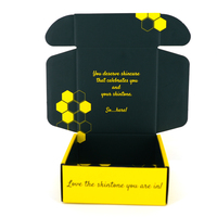 Échantillon gratuit, boîte d'expédition postale noire personnalisée avec logo, pour le commerce électronique