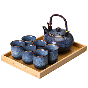 Trung Quốc phong cách gốm Tea Cup <span class=keywords><strong>Set</strong></span> 8 cái Kung Fu Ấm trà & sáu ly cà phê & Tea <span class=keywords><strong>Set</strong></span> cho những người yêu thích - Product Image 1