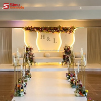 Arche de toile de fond carrée moderne pour décoration de scène de mariage, panneau de support de toile de fond LED en PVC, support de toile de fond en acrylique