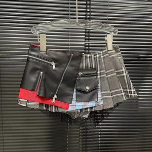 <span class=keywords><strong>Jupe</strong></span> <span class=keywords><strong>courte</strong></span> plissée anti-plis taille empire pour <span class=keywords><strong>femme</strong></span>, style punk moderne, nouvelle collection été BH1755 - Product Image 1