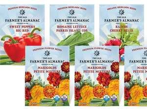 Old Farmer's Almanac Pack de <span class=keywords><strong>variétés</strong></span> de légumes Heirloom-44 paquets pollinisés ouverts sans OGM pour pots de fleurs et jardinières - Product Image 2