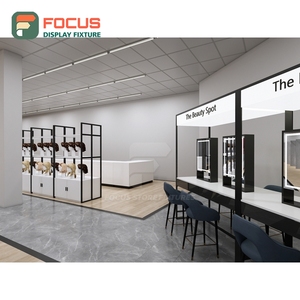 Modern Wig Display Cabinet Wood Glass Multi Layer Shelf Drawer Hairpiece Shop Display Cabinet Unit - Product Image 2