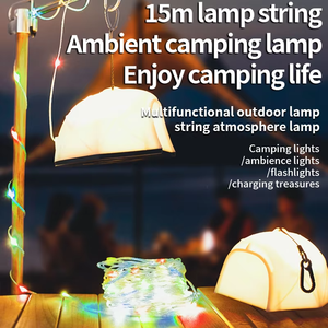 Colorful <b>Light</b> <b>String</b> Tent Camping High Quality Outdoor Festival Christmas Lamp 4000 MAh Long Battery Life <b>Lights</b> WD-W11 Colorfu - Product Image 2