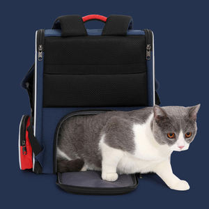 नए डिजाइन थोक ऑक्सबर्ड सामग्री लुभावनी फैशन जिपर पालतू कुत्ते बैकपैक पोर्टेबल फोल्डेबल यात्रा वाहक - Product Image 4