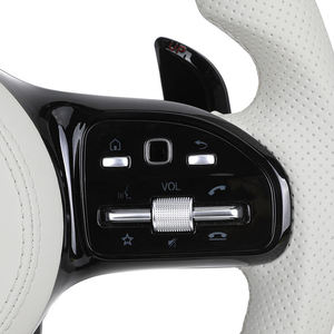 <span class=keywords><strong>Volant</strong></span> Mercedes Benz en cuir blanc et fibre de carbone forgée pour W204 W205 W211 W213 W212 W222 EQA E550 <span class=keywords><strong>AMG</strong></span> GT - Product Image 4